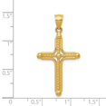thumbnail image 3 of Diamond2Deal 14K Yellow Gold Polished Braided Cross Pendant for Women (L- 1.41 inch, W- 0.66 inch), 3 of 6