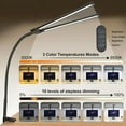 thumbnail image 6 of Double Head LED Desk Lamp Flexible Gooseneck Tube with Clip Fill Light 10-level Adjustable Eye Protection Table Lamp Light, 6 of 13