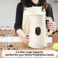 thumbnail image 5 of 1.5L Electric Kettle Stainless Steel, Double Wall Cool Touch Teapot, Fast Boil, Precise Temperature Control, LCD Display, Auto Shut-Off, BPA-Free,Keep Warm Function, Cream White, 5 of 8