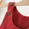 thumbnail image 6 of lnmuld Boys Pants Winter Girls Corduroy Padded Overalls Baby Toddler Jumpsuit with Snap Buttons Soft Warm Playwear for and Kids Solid Color Size:6-12 Months, 6 of 9