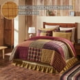 thumbnail image 2 of VHC Brands Quilt Twin, Cotton Quilt, Country Bedding, Connell Collection, Size - 90x70, Burgundy, 2 of 5