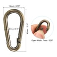 thumbnail image 2 of Uxcell 4mm Spring Snap Hook Clips Chain Quick Links Connector Ring Lock 44 Lbs Bronze 6 Pack, 2 of 6