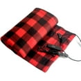 thumbnail image 1 of 12V Electric Heated Fleece Blanket with Temperature Adjustment for Car RV Winter Home Office, 1 of 4