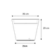 thumbnail image 5 of Maceta minimalista Green Boutique Mediana resistente para planta natural o artificial, 5 of 6