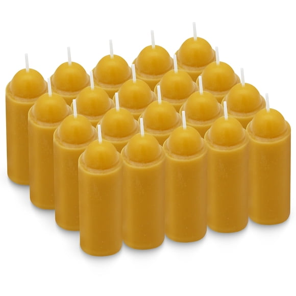 Candles NOMFIX, cera de abejas natural para faroles, 15 horas, paquete de 20