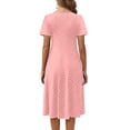 thumbnail image 4 of Fantaslook Summer Dresses for Women Casual Short Sleeve Pleated Dress Flowy Floral Dress with Pockets Flare Midi Sundress, 4 of 9
