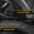 thumbnail image 5 of Cat® HexSport Black Carbon Fiber Steering Wheel Cover, Standard 15 inch Size, Durable and Comfortable with Advanced Grip, Car Steering Wheel Cover for Auto Truck Van SUV, 5 of 7