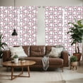 thumbnail image 2 of Ambesonne Cherry Blossom Window Curtains, Sakura Tree Bird, Each 28" W x 84" L, Black Hot Pink White, 2 of 5