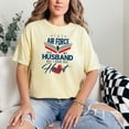 thumbnail image 2 of Proud Air Force Wife Loving Heart, Butter Comfort Colors T-Shirt, Medium, 2 of 3