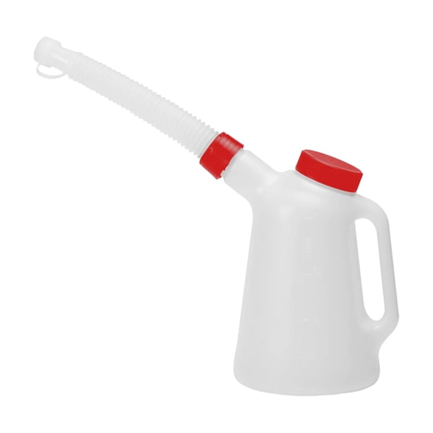 Dispensador de aceite automotriz, tapa a prueba de polvo, versátil, portátil, con pico largo, para vehículos, hogar, camiones, bicicletas, automóviles 5 litros