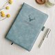 thumbnail image 5 of A5 Leather Ruled Notebook Elegant Business Journal with Pen Loop, 180 Sheets (Light Blue), 5 of 5
