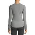 thumbnail image 4 of No Boundaries Juniors' Long Sleeve Crew Neck Rib Tee, 4 of 6