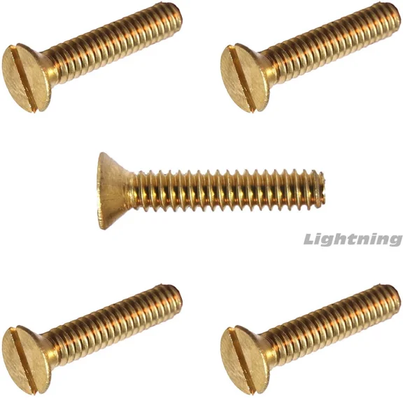 8-32 X 3" Solid Brass Machine Screws Flat Head Slotted Quantity 25