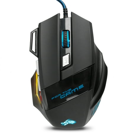 TSV Laser Gaming Mouse Wired with 7 Programable Buttons 5500 DPI 4 Color LED Light, Fire Button High Precision, Used for games and office (Best Gaming Mouse For Guild Wars 2)