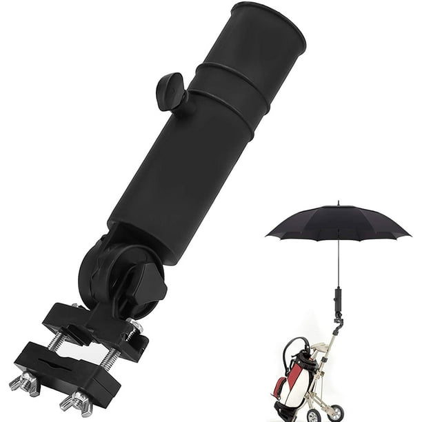 Golf Trolley Umbrella Holder Universal Golf Cart Umbrella Stand for Golf  Cart Handles Black 