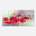 thumbnail image 2 of Watercolor Red Poppy Flowers Painting - Large Floral Canvas Artwork, 2 of 3