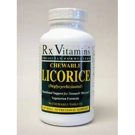 Rx Vitamins, Chewable Licorice DGL 90 tabs