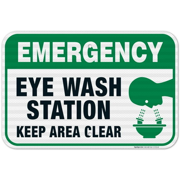 Eye Wash Station Sign, Emergency Sign,
