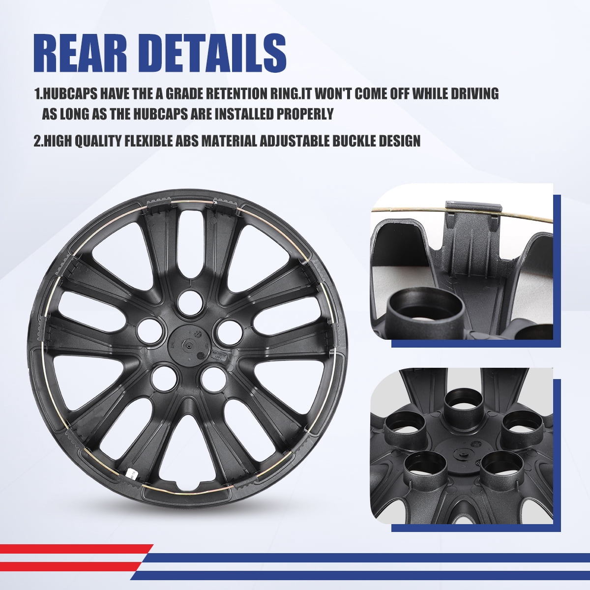 (Set of 4) 16" Hubcap Wheel Rim Cover for Nissan Altima Sedan 2013 2014 2015 2016 2017 2018,Compatible with Steel Wheels,Snap on Hub Caps Replacement,PP Material,Silver Lacquer & Black Lacquer