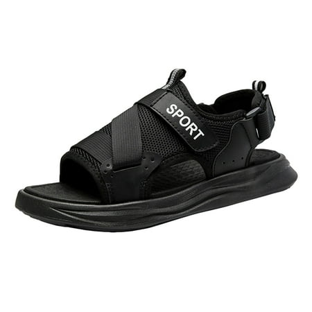 

sunhillsgrace sandals for men thick soled shoes fashion wrap foot fish mouth sandals thick soled breathable dual purpose sports beach shoes extremely comfy