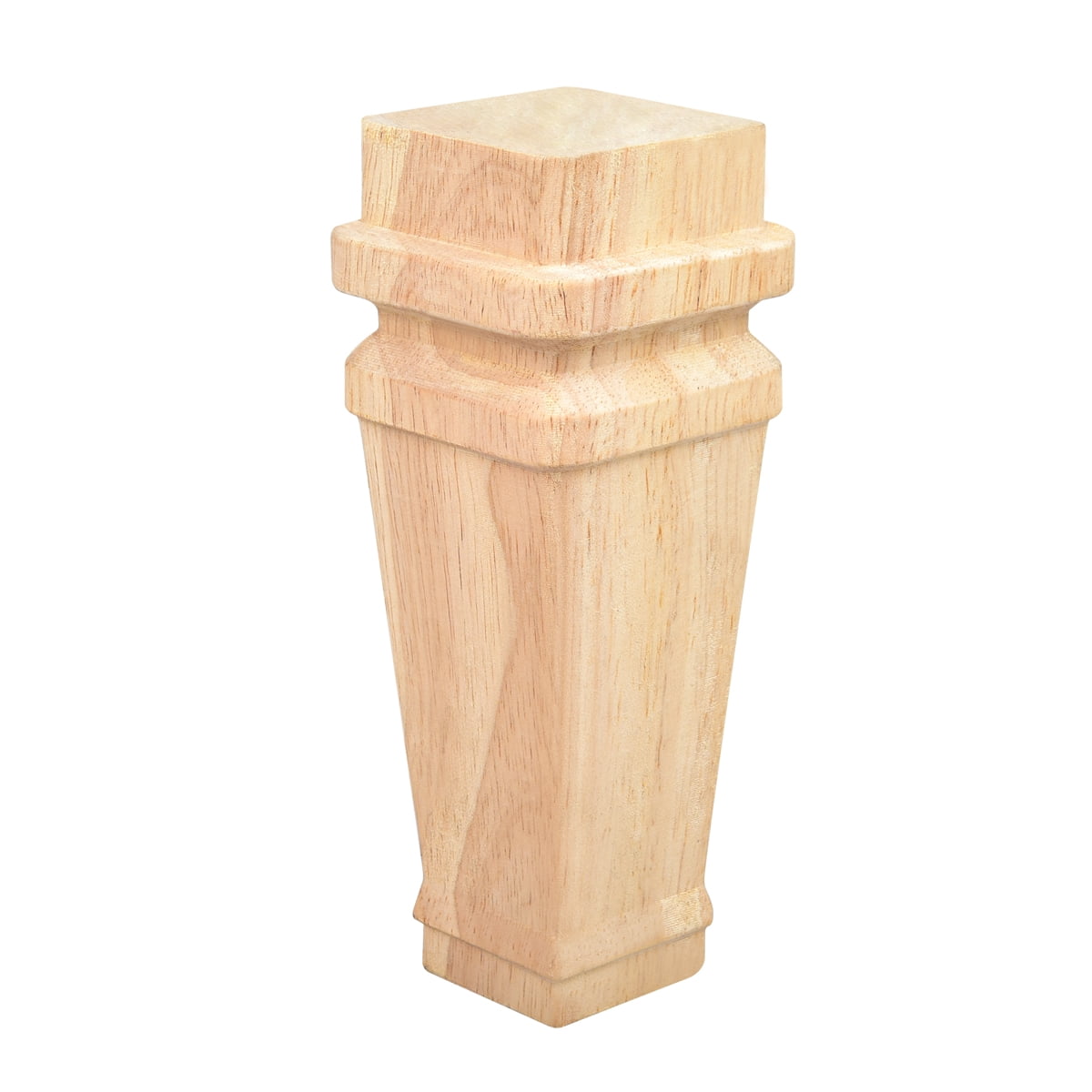 4 Inch / 10cm Solid Wood Furniture Legs, Btowin VCF 4Pcs Turned Glaze Round Wooden Bun Feet Mounting Plate Screws Sofa Couch Ottoman Cabinet Chair - View #9