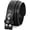 E-solid Black, variant on Western Leather Belt Strap for Men without Buckle Engraved Embossed Cowboy Leather Belt Strap 1.5 inch Wide