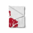thumbnail image 2 of 50th Birthday Soft Flannel Fleece Throw Blanket, Red Colored Lips Stencil Art Style Kiss Me Im 50 Words, Cozy Plush for Indoor and Outdoor Use, 50" x 70", Red Black White, by Ambesonne, 2 of 6