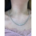 thumbnail image 4 of Lazio - 5 Carat Riviera 3-Prong Graduated Diamond Tennis Necklace, 4 of 6