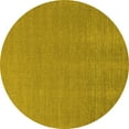 thumbnail image 1 of Ahgly Company Indoor Round Solid Yellow Modern Area Rugs, 6' Round, 1 of 4