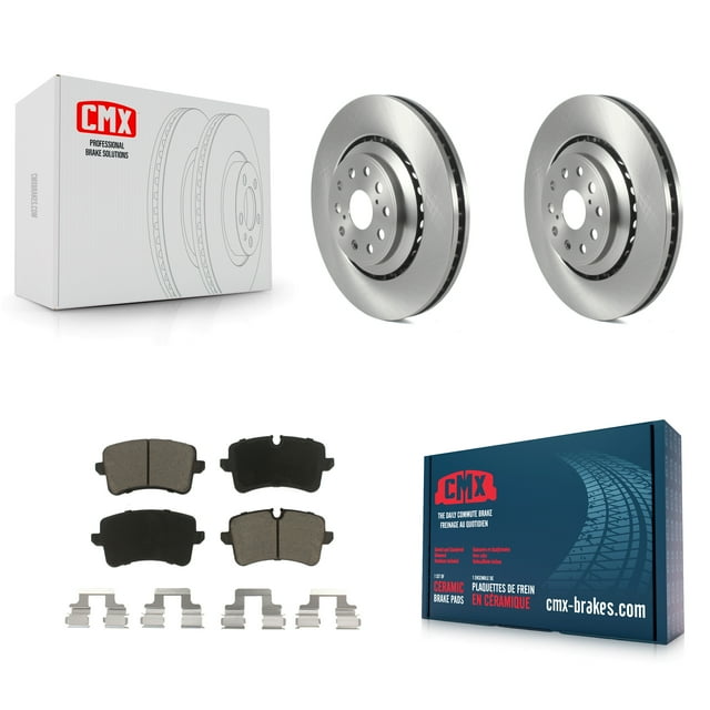 CMX Rear Disc Brake Rotors and Ceramic Pads Kit for Car Audi S6 S7 A8 Quattro S8 K8C-102127