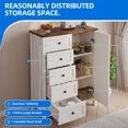 thumbnail image 3 of Uforic 5-Drawer Dresser with Door & Storage Shelves, Wood Chest of Drawers Cabinet, White, 3 of 10