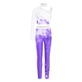 thumbnail image 3 of vastwit Kids Girls 2 Piece Sports Outfit Long Sleeve Crop Top and Leggings Workout Set for Dance Gymnastics Yoga Purple 8, 3 of 5