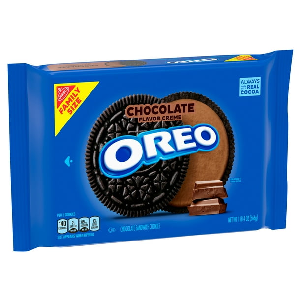 OREO Chocolate Flavored Creme Chocolate Sandwich Cookies, Family Size