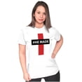 thumbnail image 4 of He Made Me Christian Jesus Christ Womens Slim Fit Graphic Tee Brisco Brands M, 4 of 5