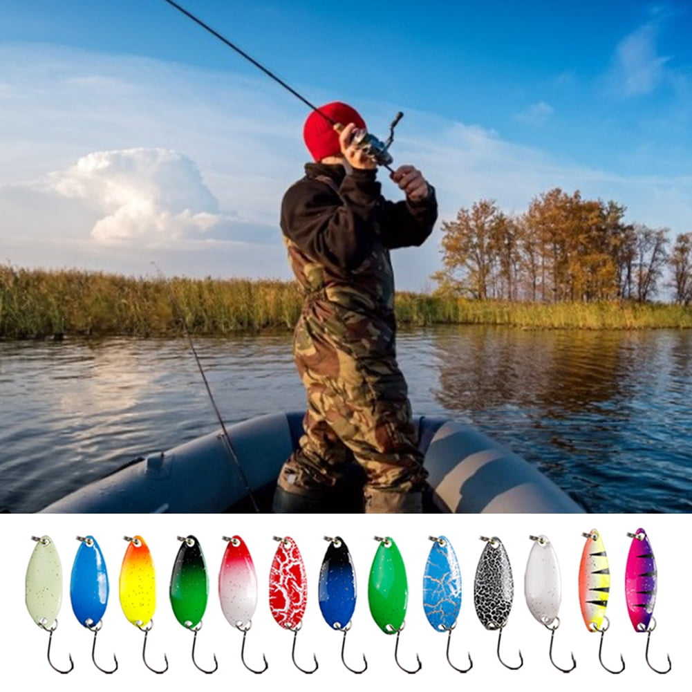 43PCS Fishing Lures Gear Kit Metal Swivel Sequins Trout Rig Jigs Hooks Angling Tackle Box Accessories Pike Walleye Salmon Perch Freshwater Saltwater