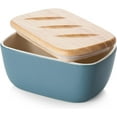 thumbnail image 1 of Dowan 6.5' Large Ceramic Butter Dish with Lid, Haze Blue, 1 of 5