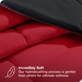 thumbnail image 4 of Bare Home 5-Piece Reversible Bed-in-a-Bag - Premium 1800 Collection - King, Black/Red Comforter with Red Sheet Set, 4 of 8