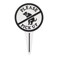 thumbnail image 3 of whitehall products 10602 please pick courtesy lawn stake no poop dog sign, 9.5" x 5.25" x 0.25" white/black, 3 of 5