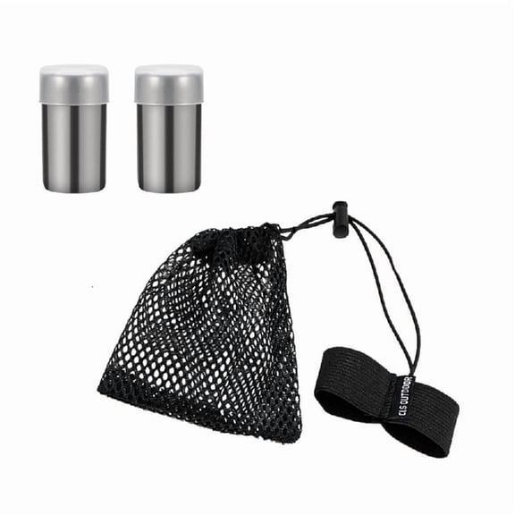 2pack Camping Kitchen Seasoning Jar Portables Spices Bottles Small Salt Shakers for Outdoor Barbecues