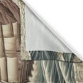 thumbnail image 3 of Ambesonne Nautical Kitchen Curtains, Waves Ship Japanese Style, 55"x24", Pale Teal Tan Dried Rose, 3 of 3
