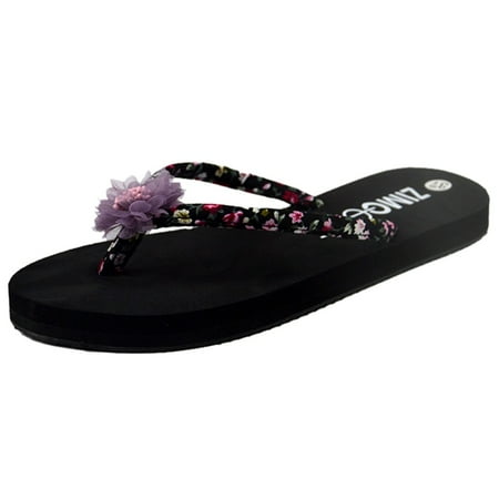 

Pgeraug womens slippers Women s Summer Bohemian Floral Platform Non-slip Slippers Beach Walk Shoes mens slippers Purple 36