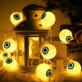 thumbnail image 5 of Vorkoi Halloween String Lights Battery Operated 3D Pumpkin Bat Ghost Lights Halloween Decorations Lights Indoor Outdoor Cute Halloween Party Decor, 5 of 6