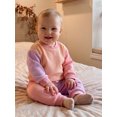 thumbnail image 5 of RUINIXCW Toddler Baby Girls Fall Outfit Contrast Color Long Sleeve Sweatshirt Pants, 5 of 8