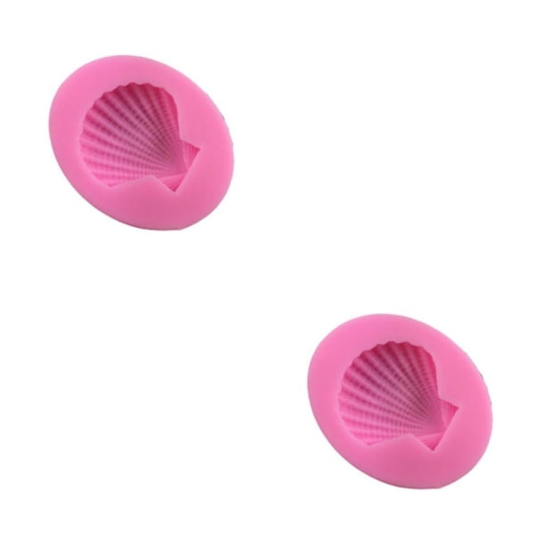 Wosthever Molde de silicona con forma de concha de mar para vacaciones, comedor, café, gelatina, pastel de Chocolate, pudín, postre casero, 2piezas