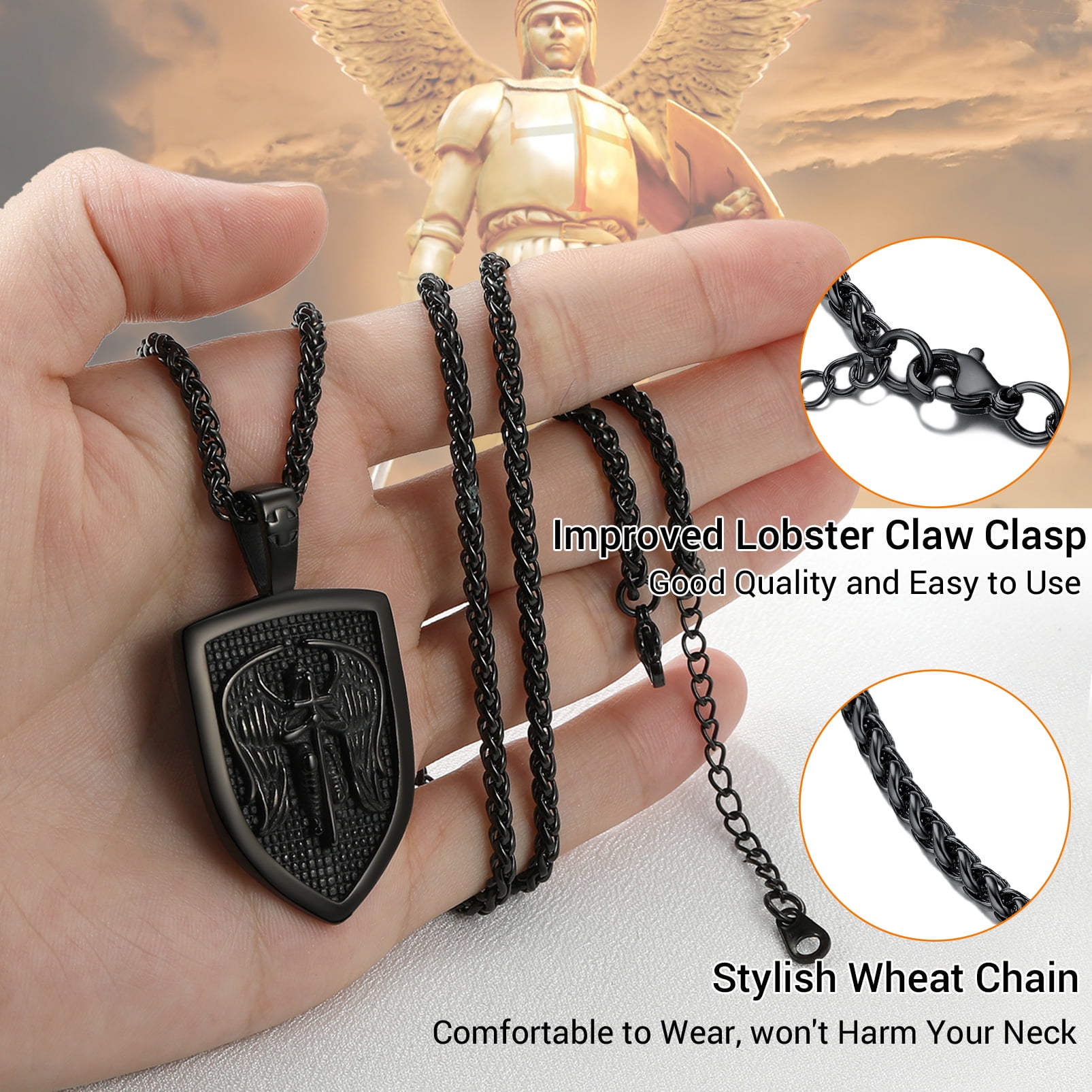 Amazon.com: Cupimatch Stainless Steel Cross Necklace: Christian Jewelry for  Men Stainless Steel Necklaces Adjustable Chain Gold: Clothing, Shoes &  Jewelry