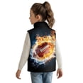 thumbnail image 3 of Pzuqiu Football Sleeveless Vests Casual Clothes for Boys 4T Practical Stretchy Winter Lightweight Sleeveless Fleece Jacket with Pocket Wind Proof Fall Outfits Fashion Clothing, 3 of 7
