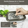 thumbnail image 7 of Vakumar 2PCS Vacuum Seal Food Storage Containers Vacuum Sealer containers Fresh Save & Keep the Flavor, Square, BPA-Free, Leak Proof, Lid with Lock - Dishwasher, Freezer & Microwave Safe, 7 of 7