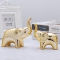 thumbnail image 4 of 2 uds estatua de elefante figuritas de elefante de estilo moderno para el hogar para escritorio (dorado) Ehuebsd Libre de BPA, 4 of 7