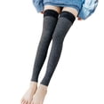 thumbnail image 1 of WEAIXIMIUNG Injinji Toe Socks Men Women's Rabbit Wool Knee High Socks Long Socks Patchwork Yoga Socks Warm Leg Protectors Knitted Long Socks, 1 of 5
