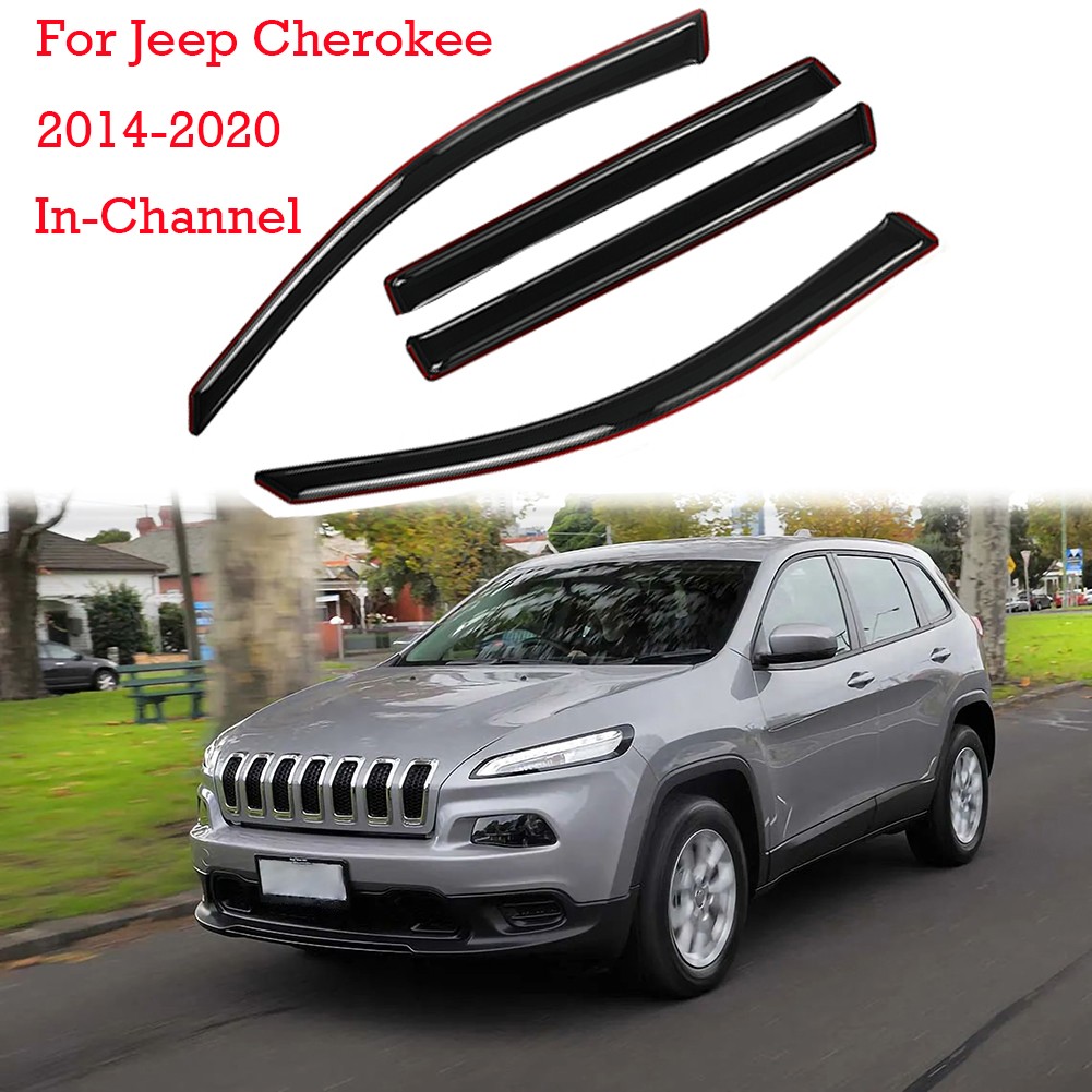 POSSBAY InChannel For Jeep Cherokee 20142020 Window Visor Vent Rain